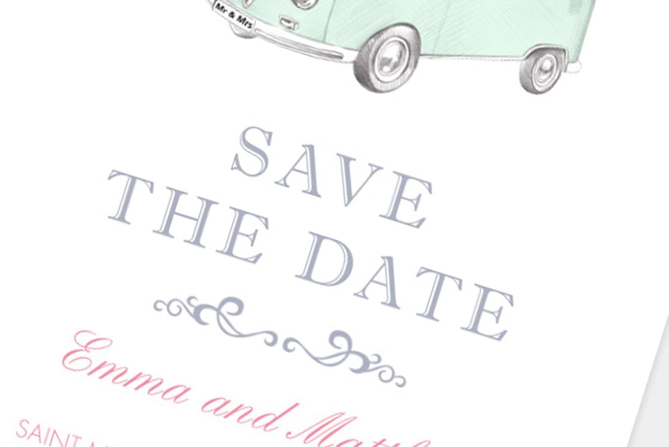 Save the date-kort bryllup lykønskningskort